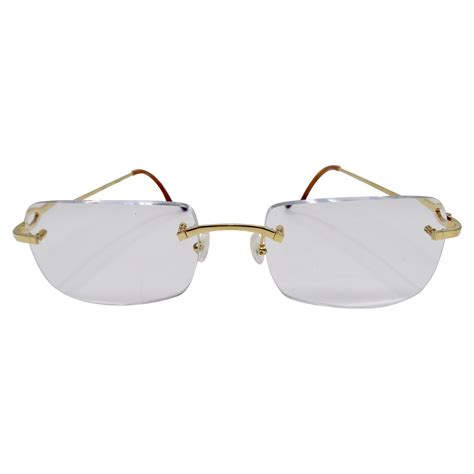 cartier aviator glasses|cartier rimless glasses for sale.